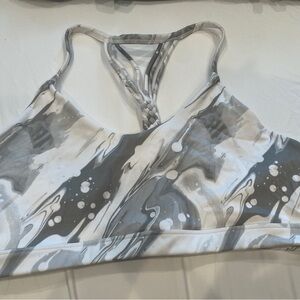 Glyder Gray and White Sports Bra